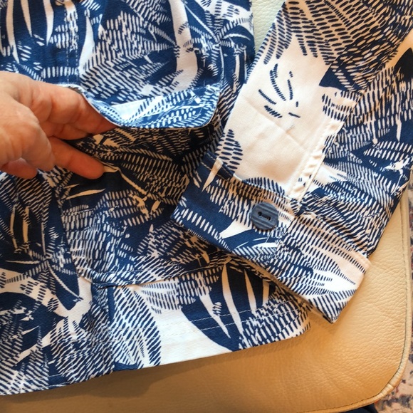 Coldwater Creek teal/white blazer - Picture 5 of 11